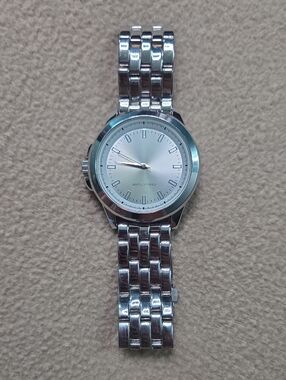 Structure Silver Men's Stainless Steel Bracelet Watch NEEDS BATTERY